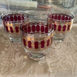 Vintage Culver Ltd. Footed Set of 3 Glasses
